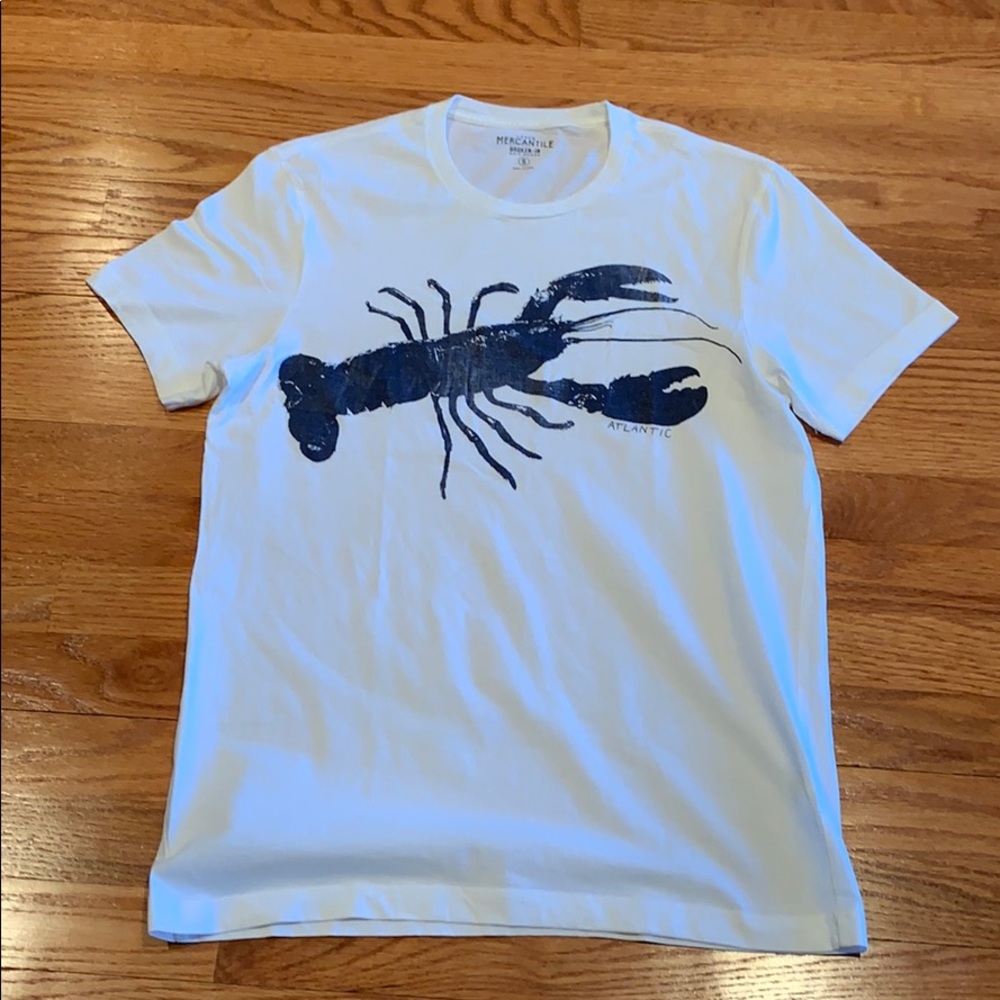 J Crew Men’s Mercantile Lobster Broken-In T-Shirt